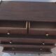 Antique chest of drawers from the 50s with 5 curved drawers, vintage old-style assembly and brass knobs