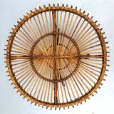Rattan chair and table, 1960s