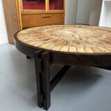 Herbarium round coffee table by Roger Capron