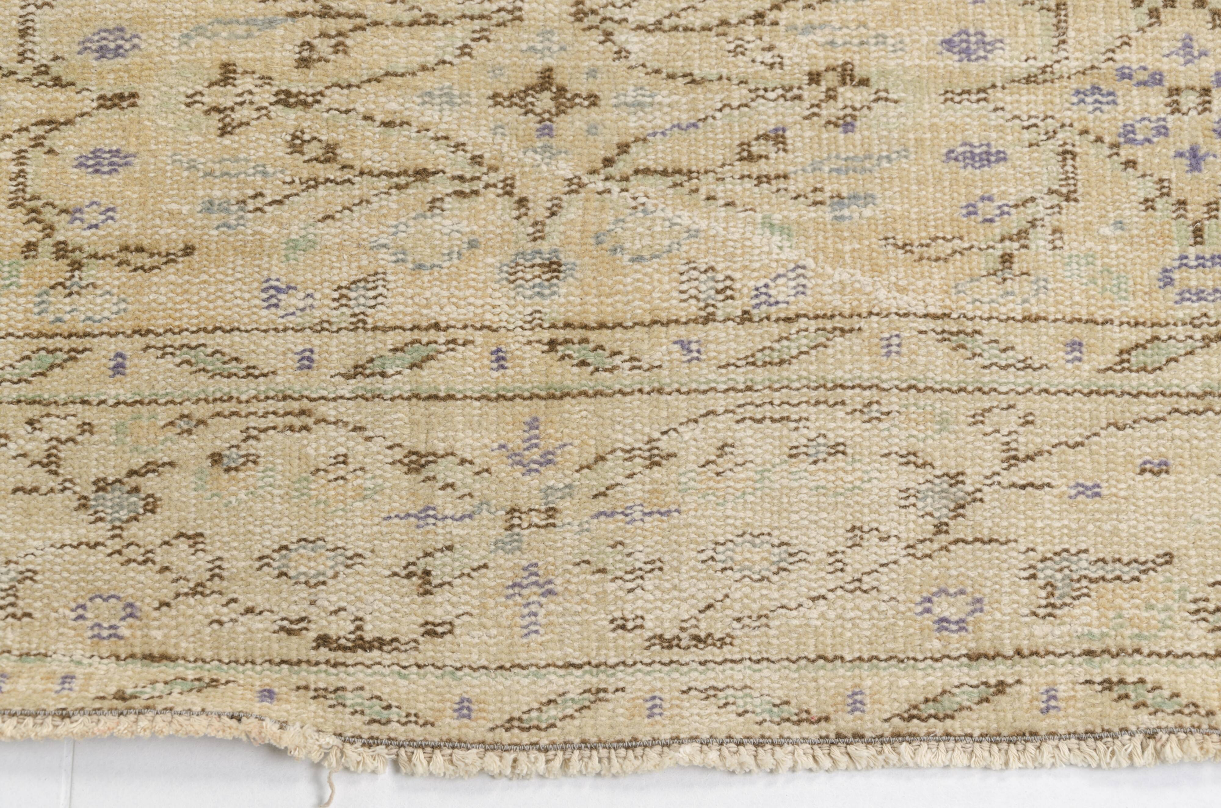 Handknotted Floral Oushak Rug