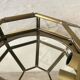 Faceted glass and brass ceiling light