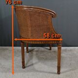 Louis XVI style walnut basket bench – 2nd part of the 19th century
