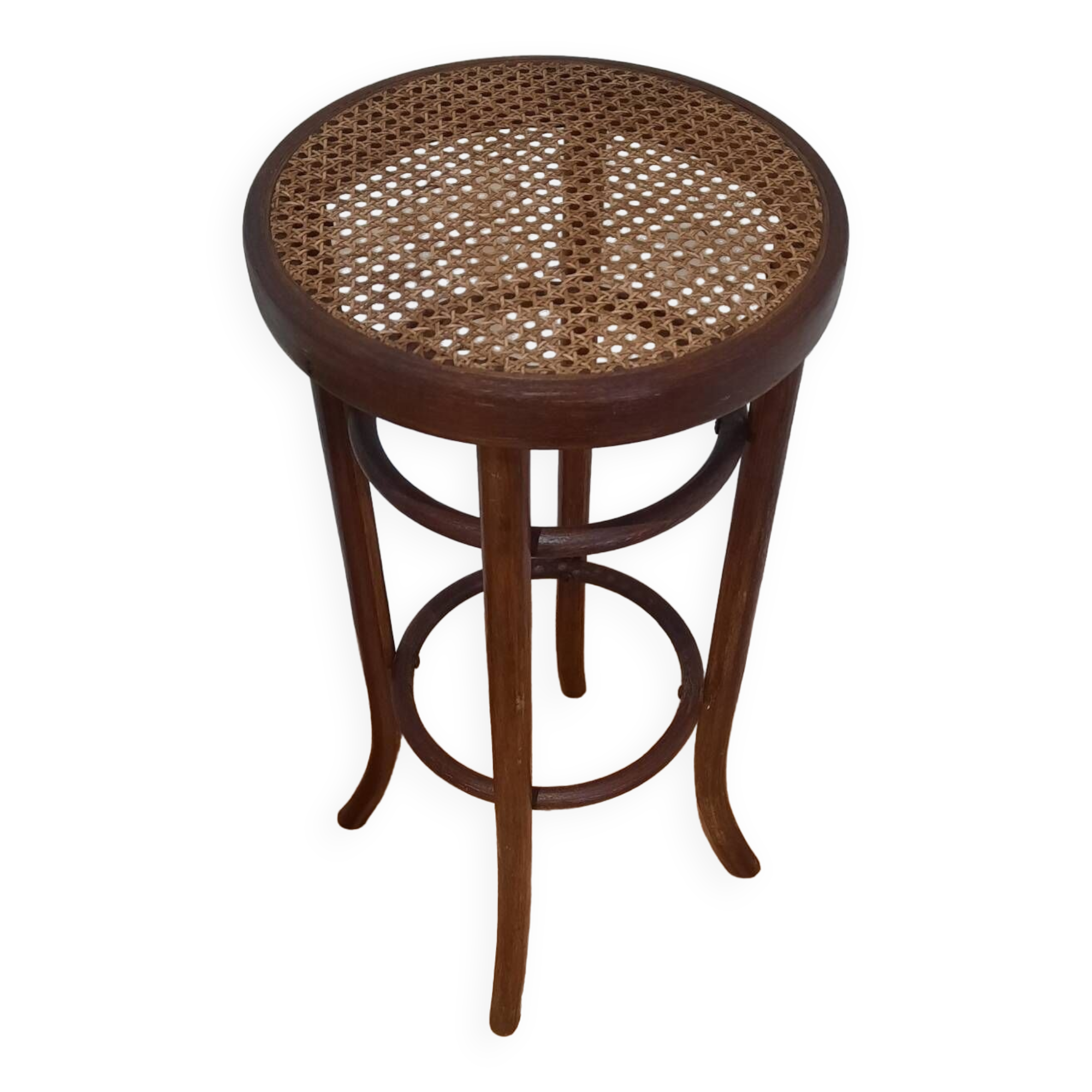 Cane wood stool