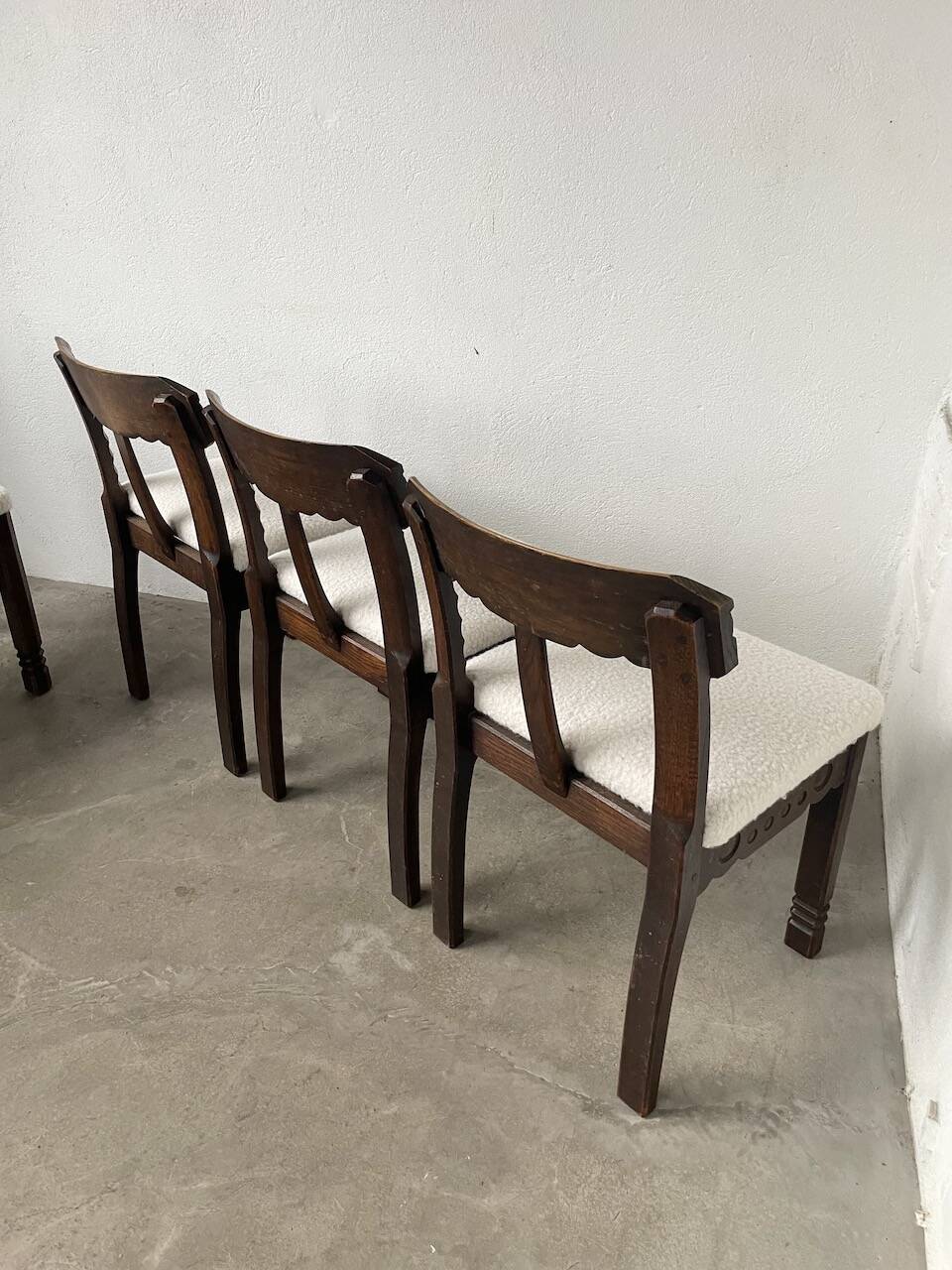 Set of 6 brutalist chairs from the 1940s