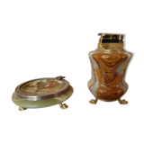 Ashtray + marble lighter