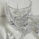Five vintage crystal whiskey glasses