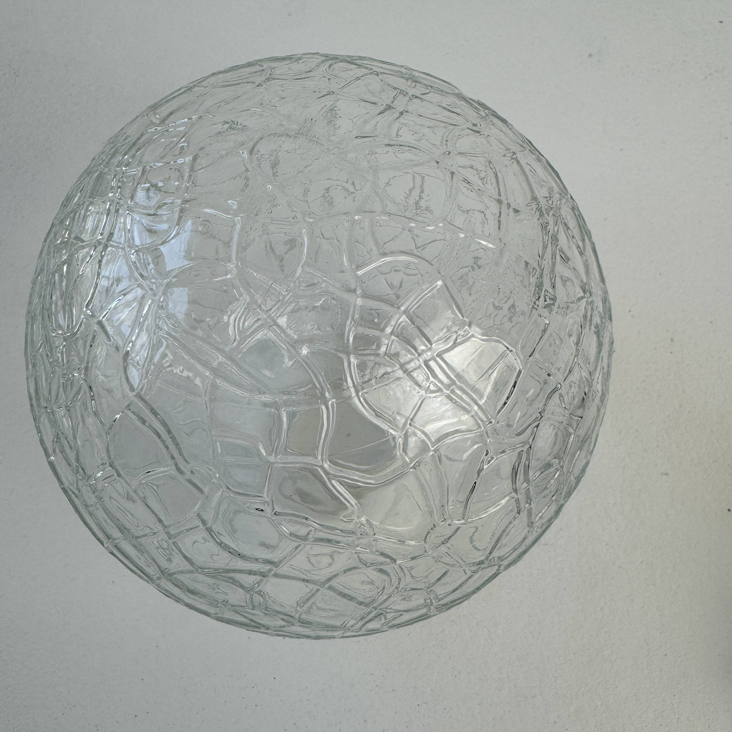 Pair of vintage textured glass pendants