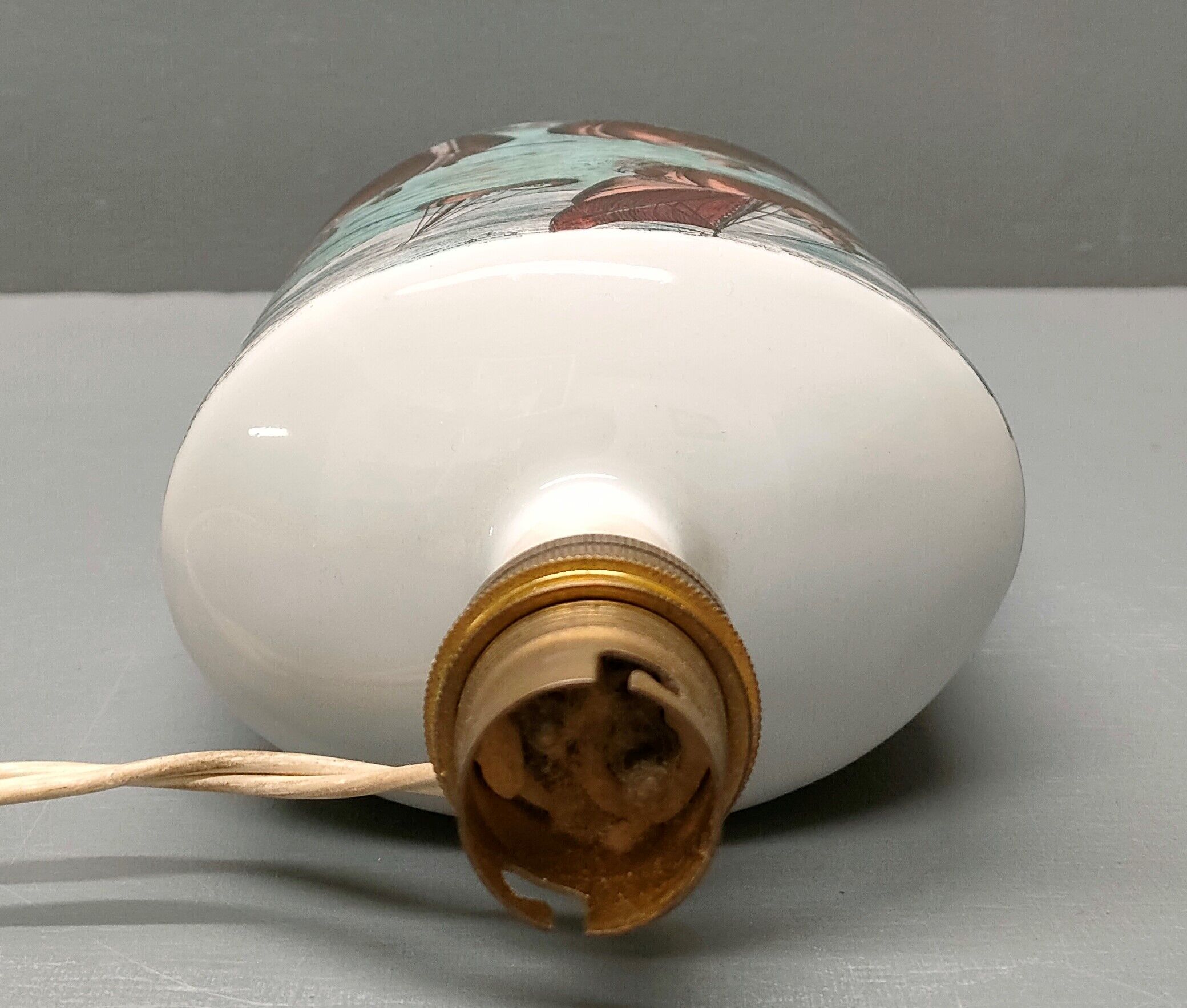 Vintage Florentine Ceramic Bedside Lamp Foot ~ 60s