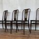 Lot 4 chairs bistrot wood curve stamp tuna and decor seat art nouveau
