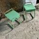 Pair of vintage industrial bedside tables in the Jean Prouvé style