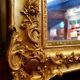 Mirror regency style floral decorations 19th - gilded stucco wood 76x100cm