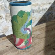 Signed cylinder vase