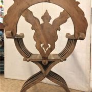 Old Syrian ethic armchair wood and mother-of-pearl