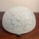Paire applique plafonnier demi boule en verre de Clichy