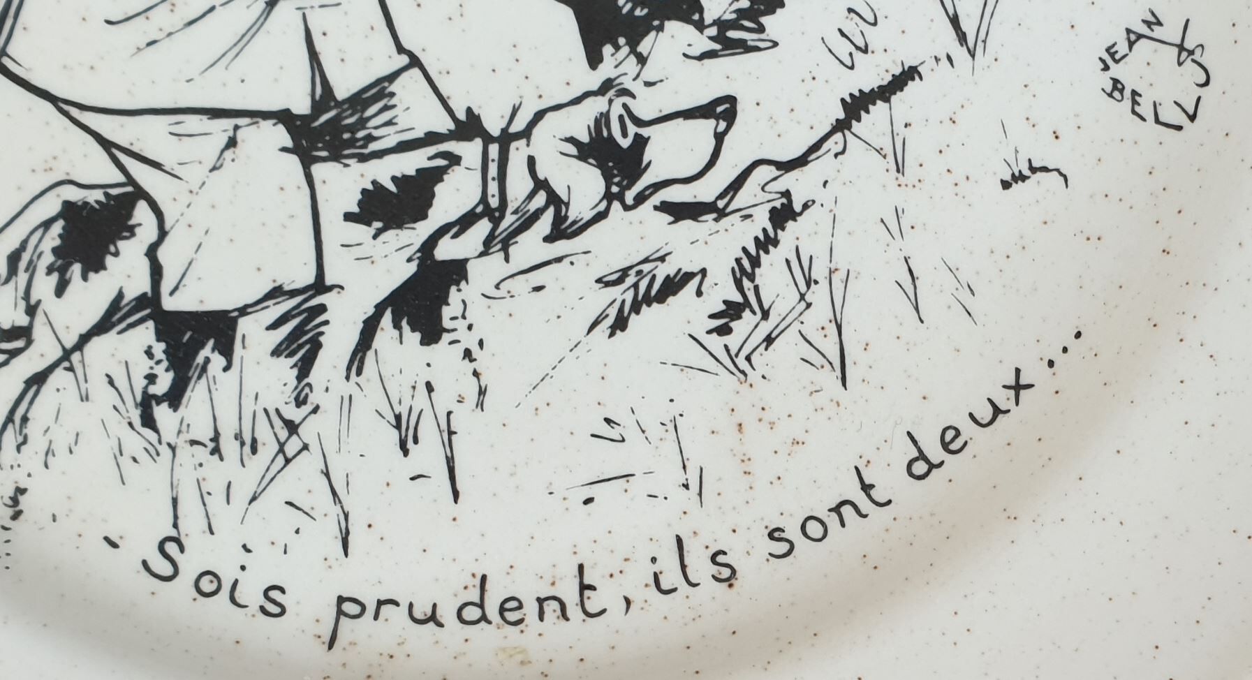 3 humorous plates by jean bellus