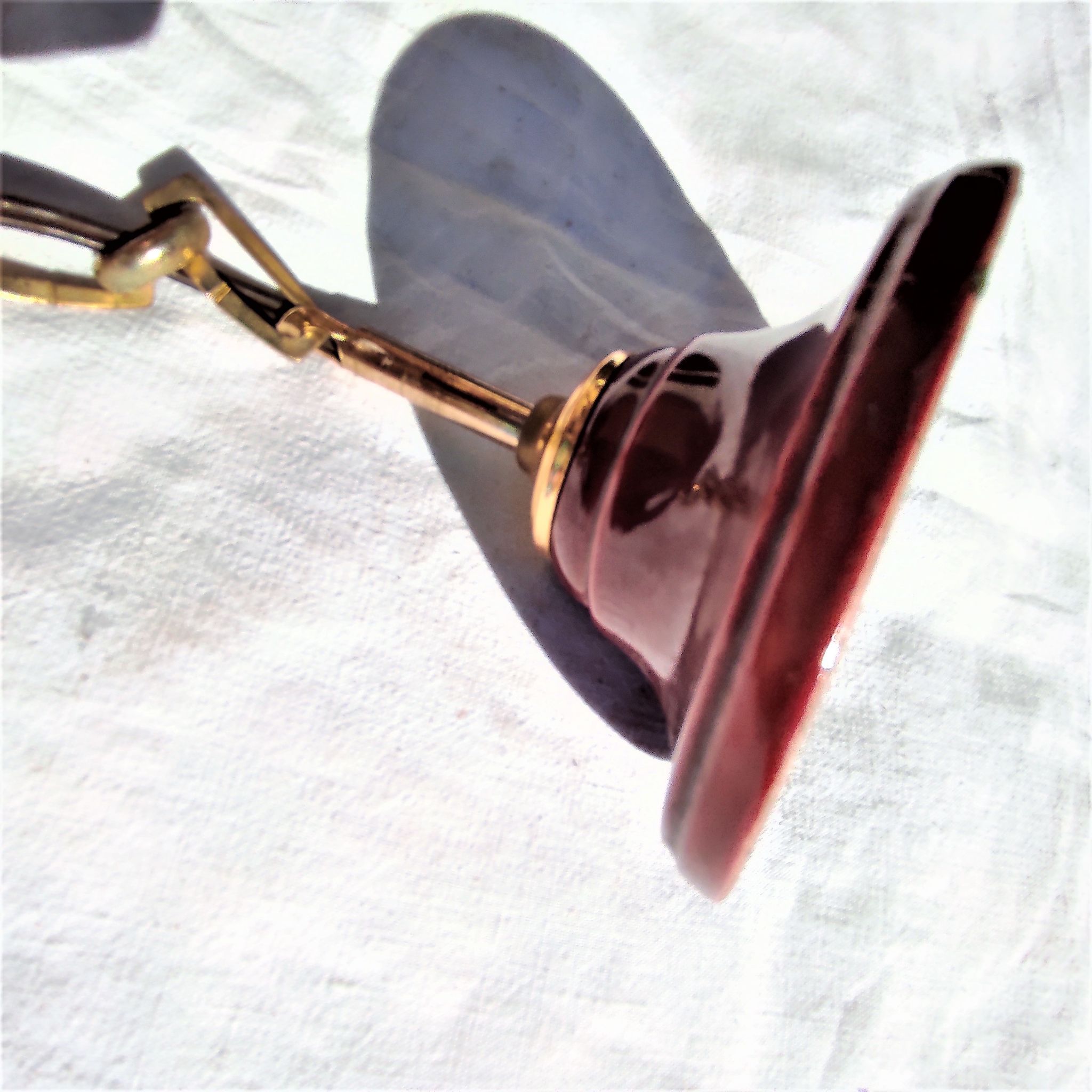 Bubble glass pendant light with engraved inscription of the town of Biot circa 1950