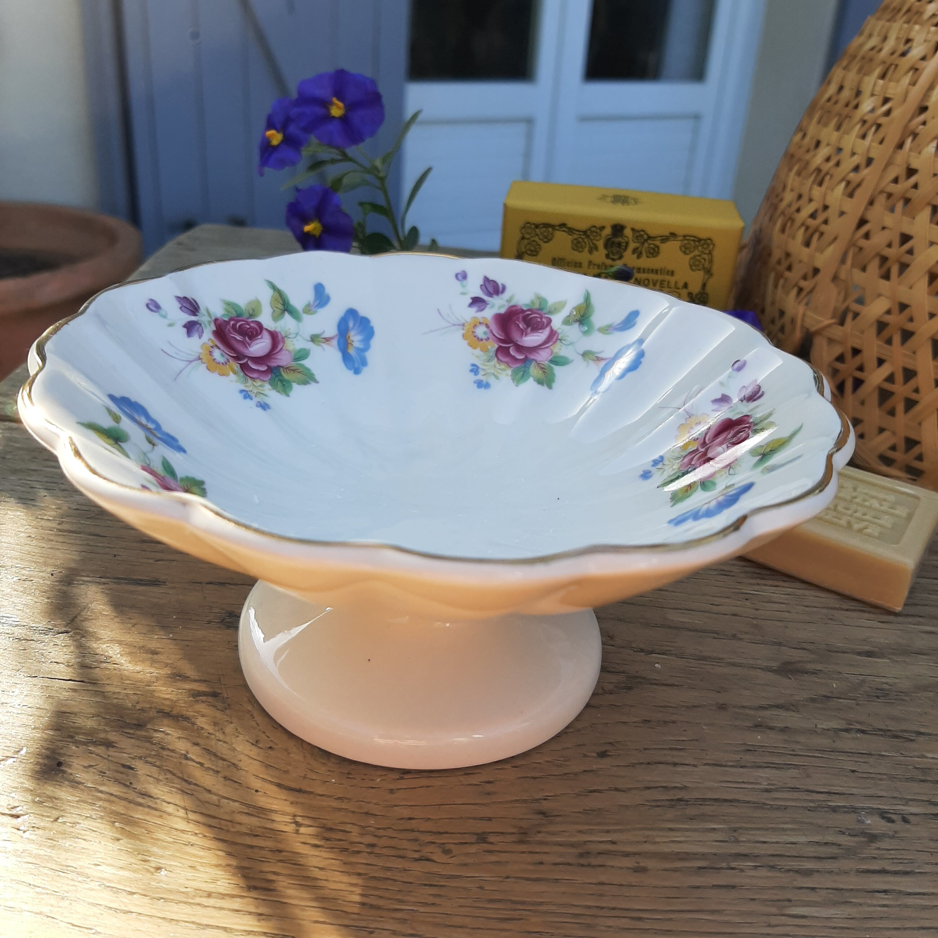 Cup on English porcelain stand