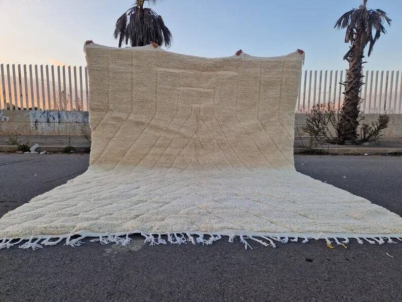 New Large Moroccan Handwoven Wool Rug