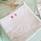 Set of 7 old linen tea towels