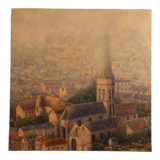 Tableau paysage impressionniste huile sur toile, Vallée de Chevreuse