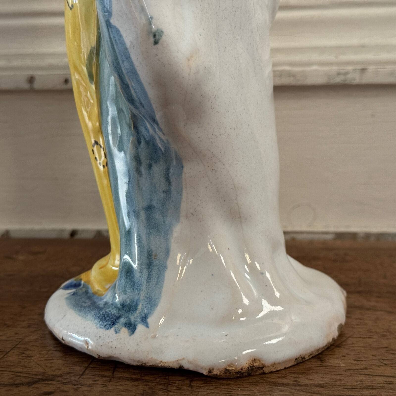 18th century Virgin Mary in Nevers earthenware
