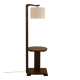 Floor lamp in solid oak, France, 1940s