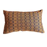 Navy blue and orange Kachin cushion cover (RIDA)
