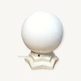 Vintage globe and ceramic table lamp