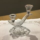 Ancient art deco glass candlestick