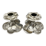 Pair of flower candlesticks