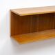Two minimalist 60s wall shelves in walnut