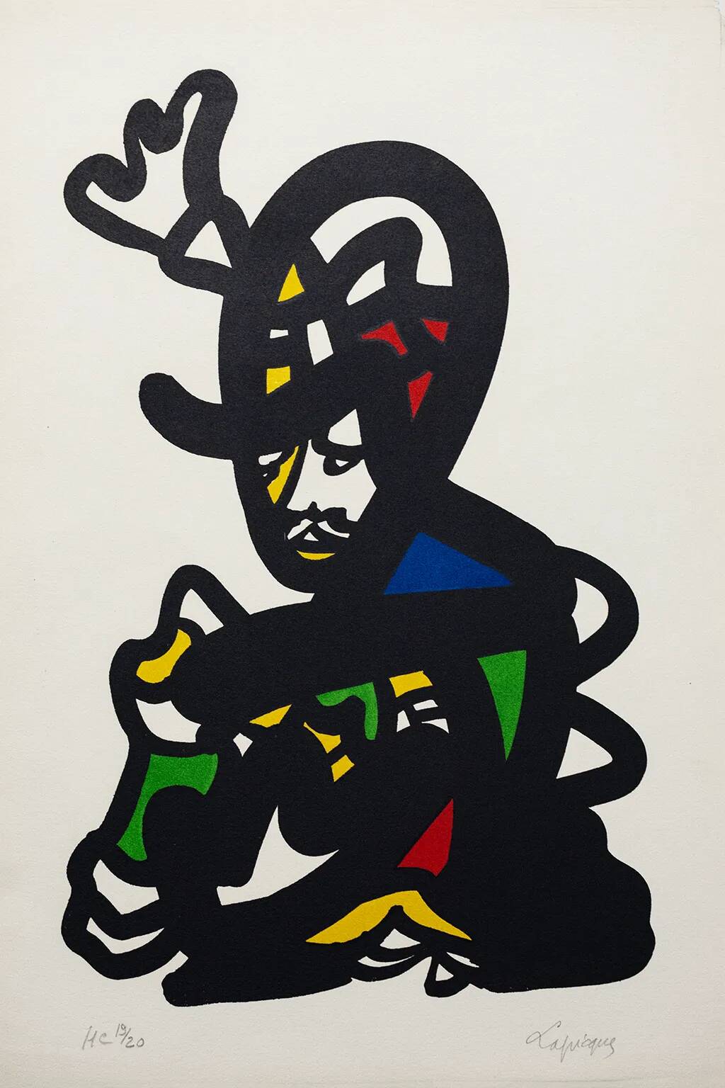 "The Warrior's Sadness" – Numbered lithograph by Charles Lapicque