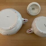 Sugar and milk jug in porcelain model Marly
