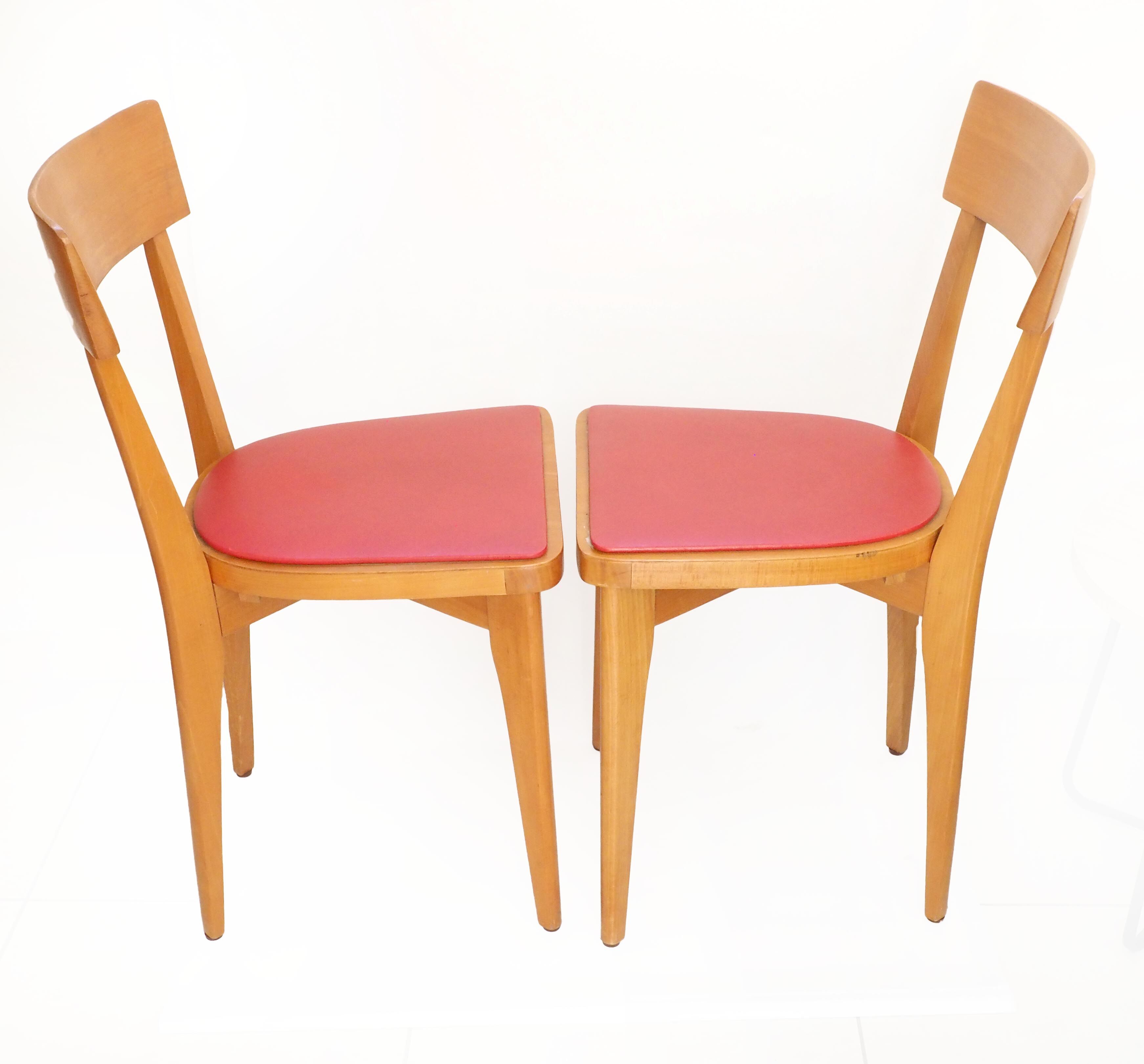 Pair of 50s bistro chairs