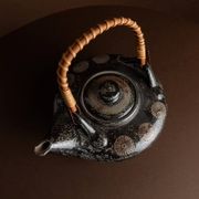 Wim Mühlendyck Stoneware Teapot in Westerwald Salt Glaze with Ritzdekor – Noir Speckled Ceramic, Mid-Century