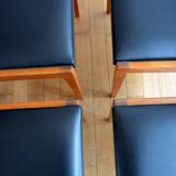 Suite of 4 Scandinavian chairs vintage Teck 960s