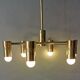 Luster 6 Italian gilded brass fires 1970