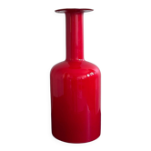 Vase danois rouge Otto Brauer pour Holmegaard