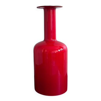 Red Gulvase Otto Brauer for Holmegaard, danish design