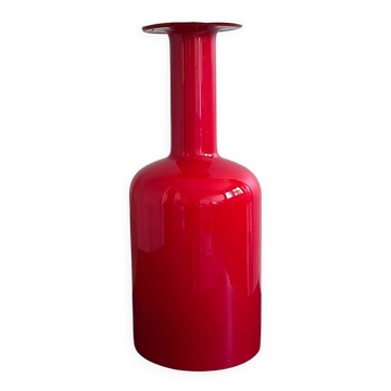 Red Gulvase Otto Brauer for Holmegaard, danish design