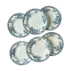 6 assiettes creuses vintage terre de fer clairefontaine modèle "pavot"