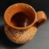 Varnished terracotta jug from Portugal, early 20th century.