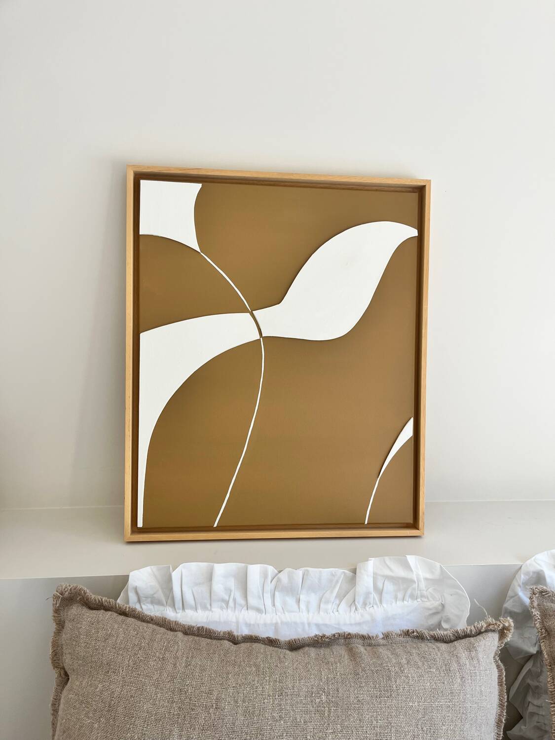 Minimalist camel and beige painting