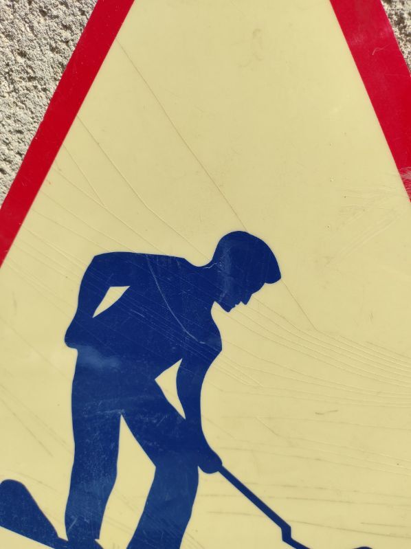 Construction sign Vintage works