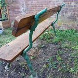 Banc de jardin en fonte bois vert