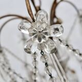 8-Light Bronze Chandelier with Crystal Tassels