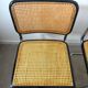 Set of four Marcel Breuer Cesca chairs made in Italy.