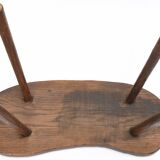 Brutalist solid wood bench