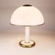 F. Fabbian Mushroom Table Lamp in White and Gold Murano Glass, Italy, 1970s