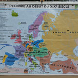 Vintage MDI school map "The World in the Early 19th Century"